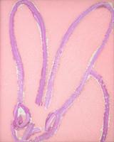 Hunt Slonem Bunny Painting, Pink Diamond Dust - Sold for $5,120 on 10-26-2024 (Lot 146).jpg